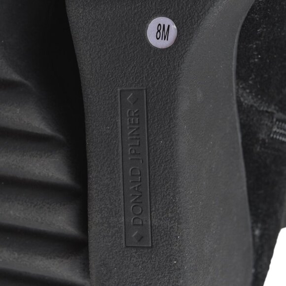Donald J Pliner Black Suede Tall Boots Wedge Heel Knee High Platform Size 8 - Picture 11 of 13